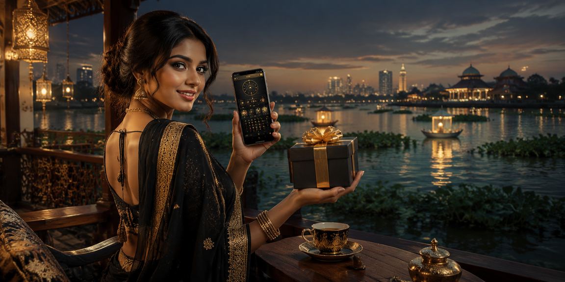 বাংলাদেশি মডেলের হাতে মোবাইলে পেমেন্ট ও স্পোর্টস ইভেন্ট বেটিংয়ের দৃশ্য