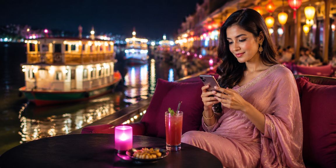 কুমিল্লার নাইট মার্কেটে বাংলাদেশি ব্যবহারকারী মোবাইলে সচেতনভাবে পেমেন্ট পরিকল্পনা করছেন